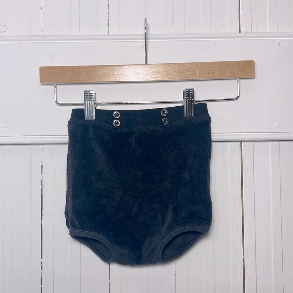 KATE QUINN EUC 100% Organic Cotton Basic Black Velour Terrycloth Bloomers